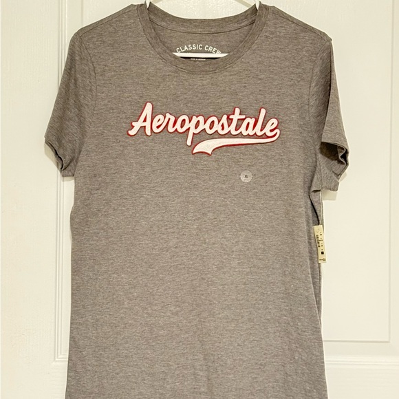 Aeropostale Heather Gray Tee with Red Logo - Picture 1 of 1